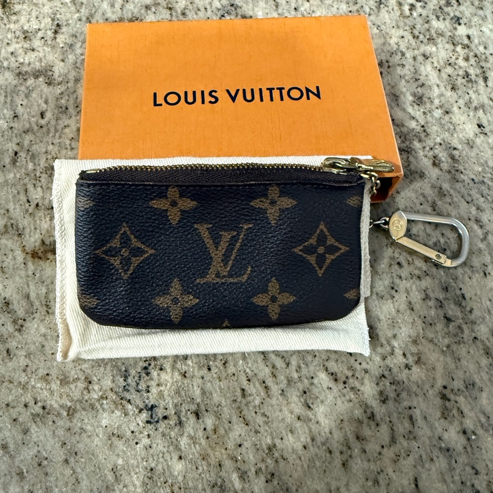 Louis Vuitton Cream Canvas Pouch